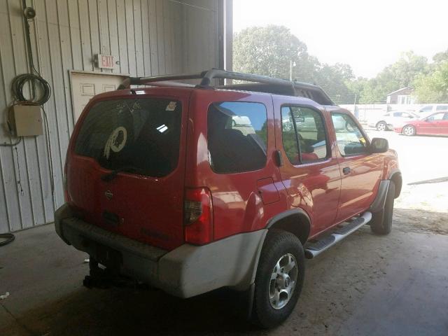 5N1ED28Y91C504591 - 2001 NISSAN XTERRA XE RED photo 4