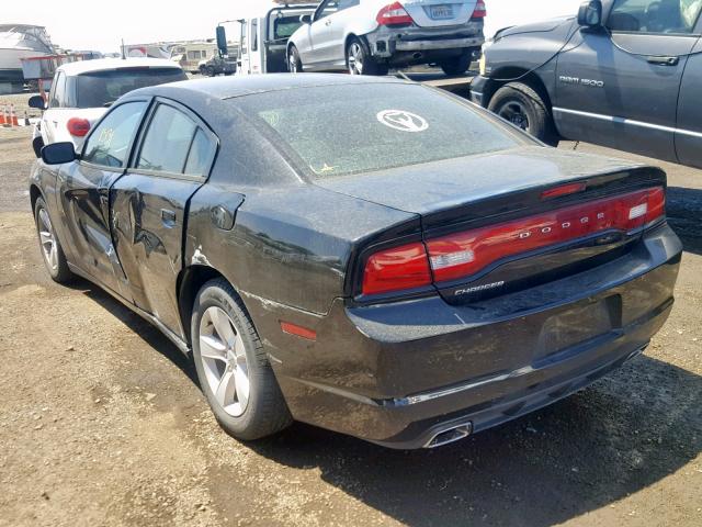 2C3CDXBG9EH245293 - 2014 DODGE CHARGER SE BLACK photo 3