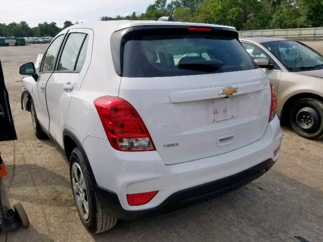 KL7CJKSB9JB593980 - 2018 CHEVROLET TRAX LS WHITE photo 3