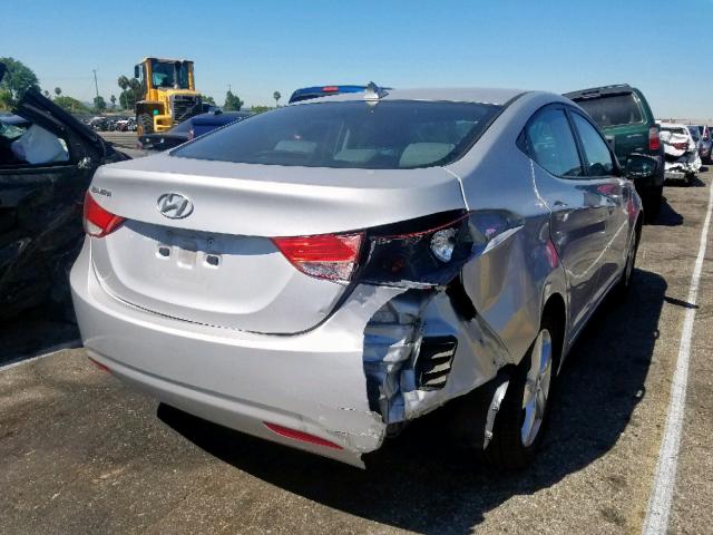 KMHDH4AE5DU814067 - 2013 HYUNDAI ELANTRA GL SILVER photo 4