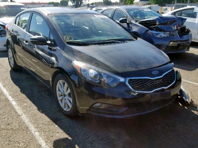 KNAFX4A82E5070799 - 2014 KIA FORTE EX BLACK photo 1