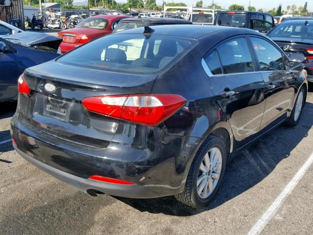 KNAFX4A82E5070799 - 2014 KIA FORTE EX BLACK photo 4