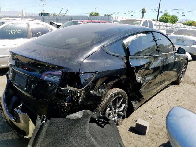 5YJ3E1EB8KF364508 - 2019 TESLA MODEL 3 BLACK photo 4