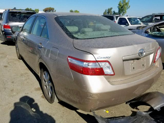 JTNBB46K293052014 - 2009 TOYOTA CAMRY HYBR GOLD photo 3