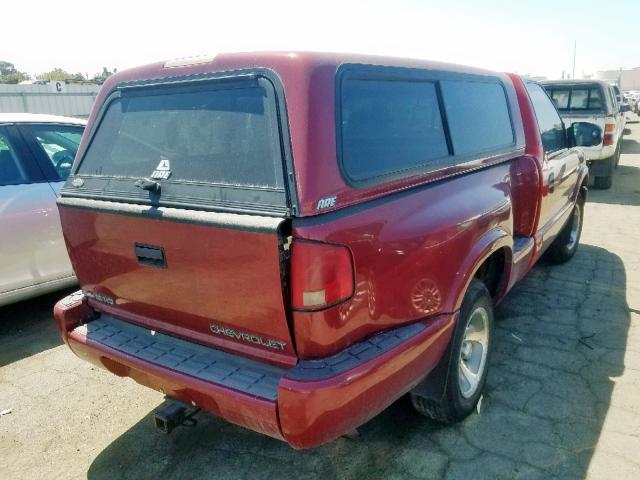 1GCCS1450Y8269034 - 2000 CHEVROLET S TRUCK S1 RED photo 4