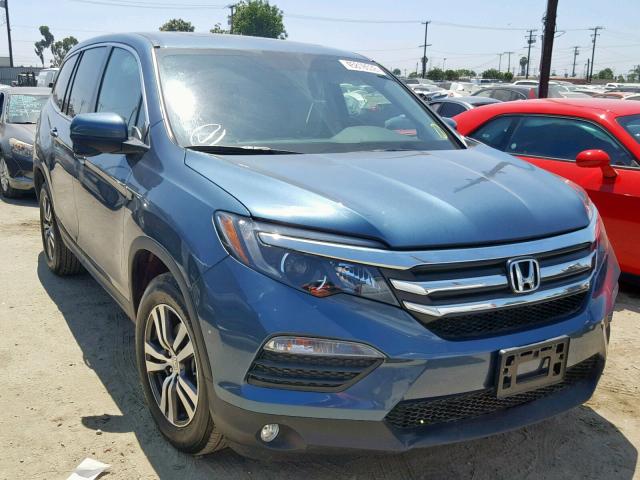 5FNYF5H72GB040608 - 2016 HONDA PILOT EXLN BLUE photo 1