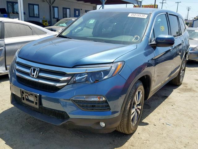 5FNYF5H72GB040608 - 2016 HONDA PILOT EXLN BLUE photo 2