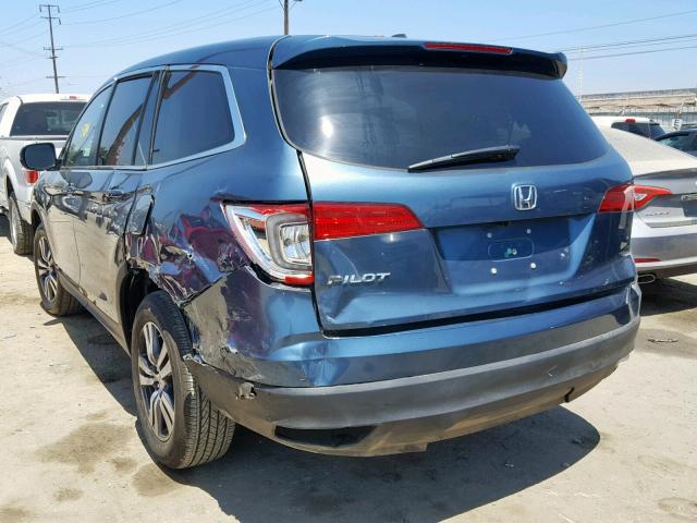 5FNYF5H72GB040608 - 2016 HONDA PILOT EXLN BLUE photo 3