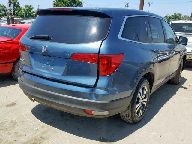 5FNYF5H72GB040608 - 2016 HONDA PILOT EXLN BLUE photo 4