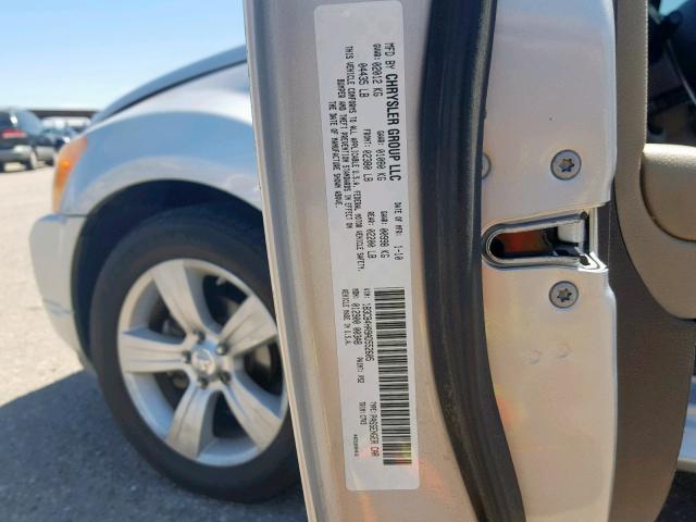 1B3CB4HA9AD552605 - 2010 DODGE CALIBER SX SILVER photo 10