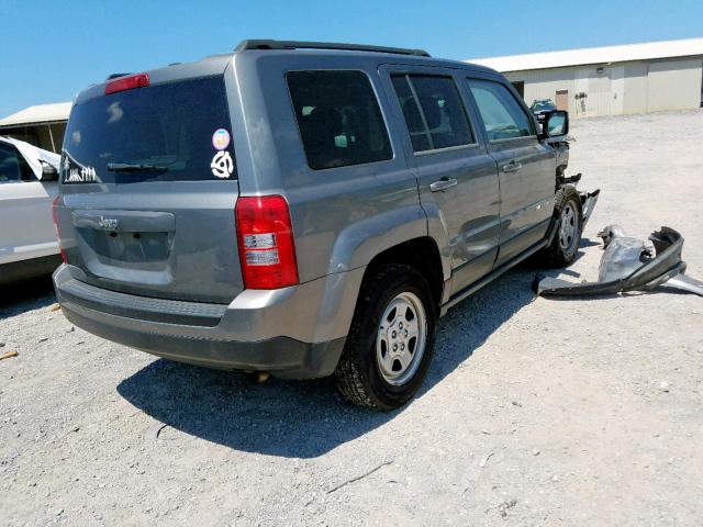 1C4NJPBA5ED575213 - 2014 JEEP PATRIOT SP GRAY photo 4