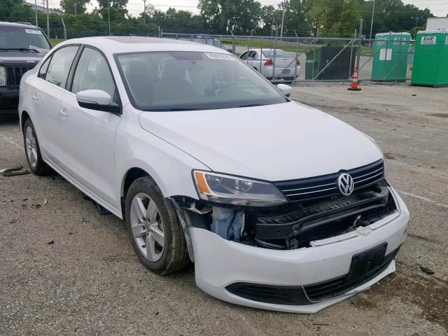 3VWLL7AJ6EM314791 - 2014 VOLKSWAGEN JETTA TDI WHITE photo 1