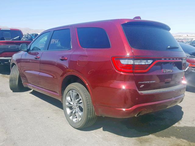 1C4RDJDG6KC734183 - 2019 DODGE DURANGO GT MAROON photo 3