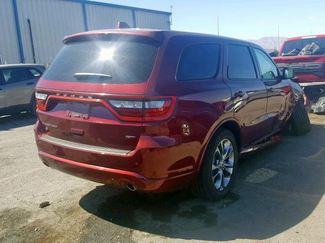 1C4RDJDG6KC734183 - 2019 DODGE DURANGO GT MAROON photo 4