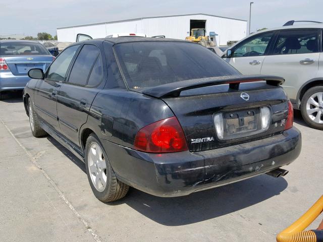 3N1AB51A35L531385 - 2005 NISSAN SENTRA SE- BLACK photo 3