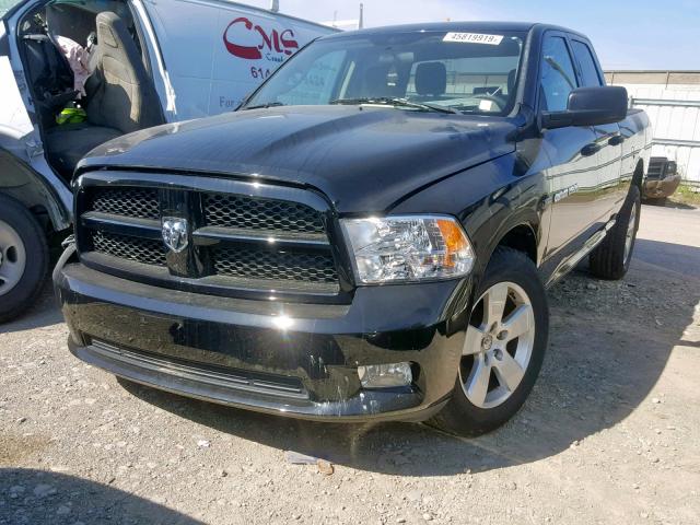 1C6RD7FT0CS335300 - 2012 DODGE RAM 1500 S BLACK photo 2