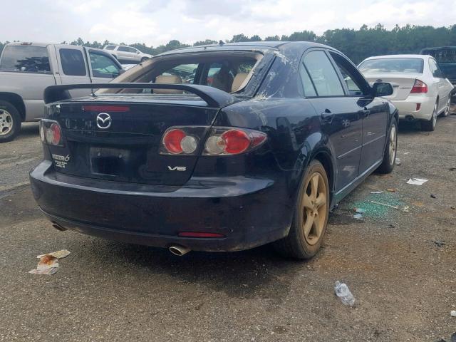 1YVHP84D665M31250 - 2006 MAZDA 6 S BLACK photo 4