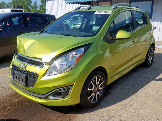 KL8CF6S95DC527362 - 2013 CHEVROLET SPARK 2LT GREEN photo 2