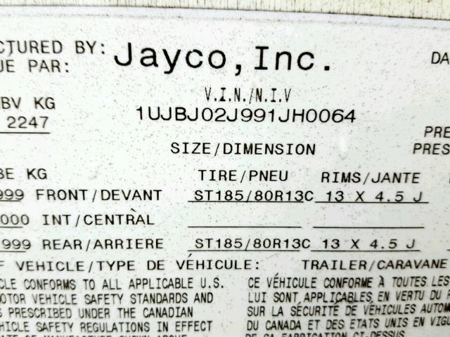 1UJBJ02J991JH0064 - 2009 JAYCO JAY FEATHE  WHITE photo 20