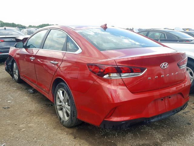 5NPE34AF2JH598362 - 2018 HYUNDAI SONATA SPO RED photo 3