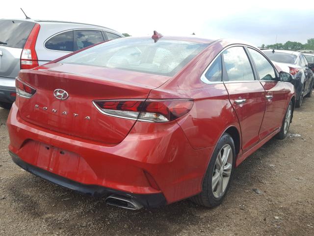 5NPE34AF2JH598362 - 2018 HYUNDAI SONATA SPO RED photo 4