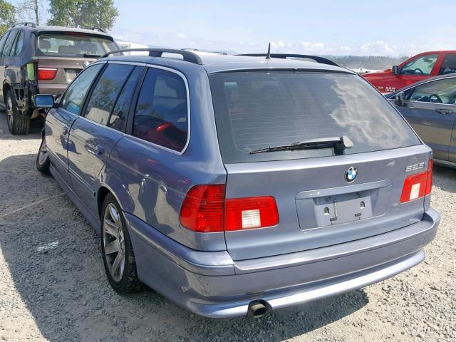 WBADS43442GE10022 - 2002 BMW 525 IT AUT BLUE photo 3