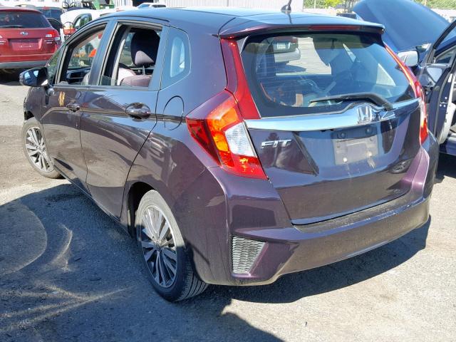 3HGGK5H83FM746515 - 2015 HONDA FIT EX PURPLE photo 3