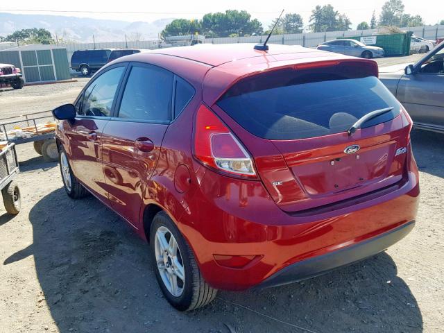 3FADP4EJ0HM104444 - 2017 FORD FIESTA SE RED photo 3