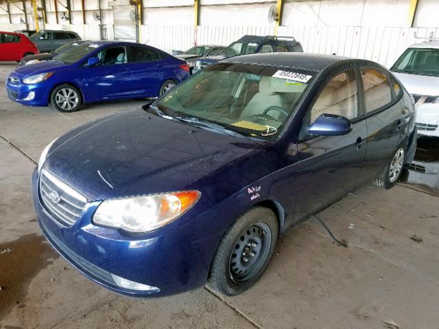 KMHDU46D69U751287 - 2009 HYUNDAI ELANTRA GL BLUE photo 2