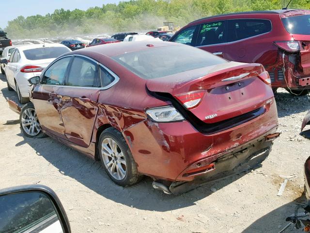 1C3CCCAB0FN561983 - 2015 CHRYSLER 200 LIMITE MAROON photo 3