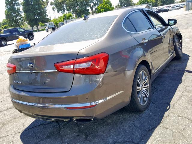 KNALN4D74E5152609 - 2014 KIA CADENZA PR BROWN photo 4