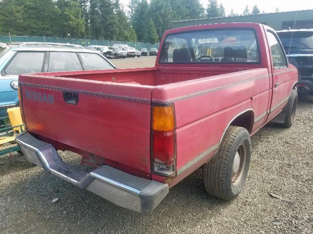 1N6ND11S9KC372838 - 1989 NISSAN D21 SHORT RED photo 4