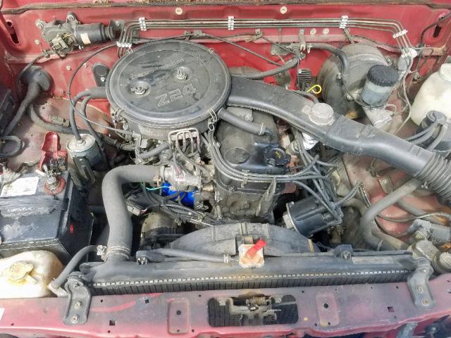 1N6ND11S9KC372838 - 1989 NISSAN D21 SHORT RED photo 7