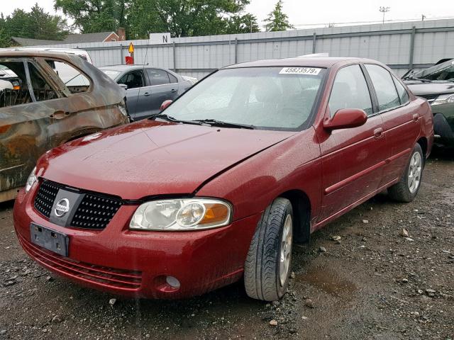 3N1CB51D04L859042 - 2004 NISSAN SENTRA 1.8 BURGUNDY photo 2