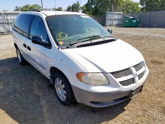 1B4GP25341B239661 - 2001 DODGE CARAVAN SE WHITE photo 1