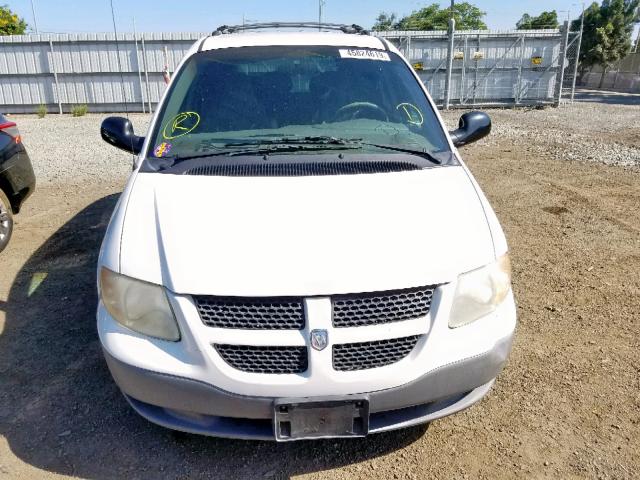 1B4GP25341B239661 - 2001 DODGE CARAVAN SE WHITE photo 9