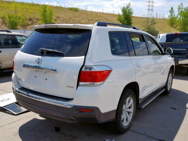 5TDBK3EH6CS149226 - 2012 TOYOTA HIGHLANDER WHITE photo 4