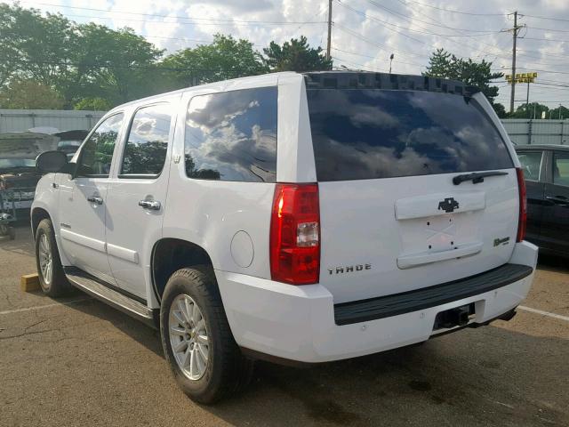 1GNFK13539R119002 - 2009 CHEVROLET TAHOE HYBR WHITE photo 3