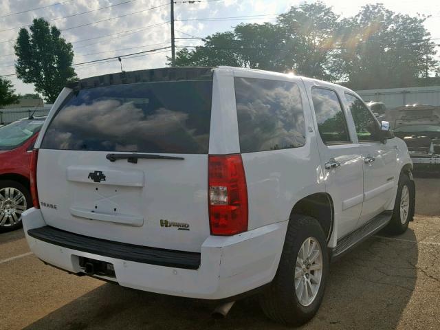 1GNFK13539R119002 - 2009 CHEVROLET TAHOE HYBR WHITE photo 4