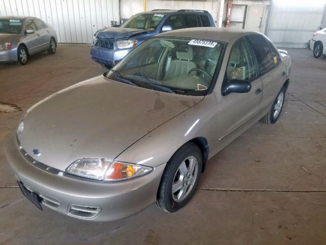 1G1JF52T617359071 - 2001 CHEVROLET CAVALIER L TAN photo 2