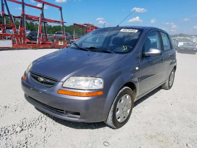 KL1TD66687B695754 - 2007 CHEVROLET AVEO Сұр фото 2