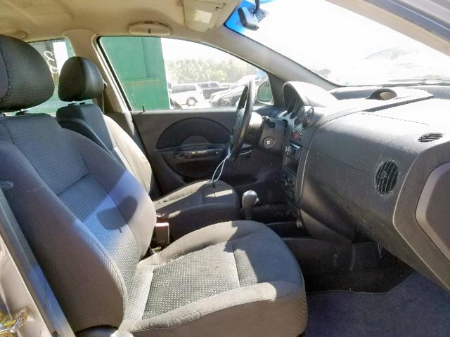 KL1TD66687B695754 - 2007 CHEVROLET AVEO Сұр фото 5