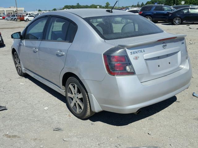 3N1AB6AP6BL725091 - 2011 NISSAN SENTRA 2.0 SILVER photo 3