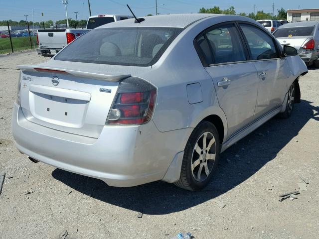 3N1AB6AP6BL725091 - 2011 NISSAN SENTRA 2.0 SILVER photo 4