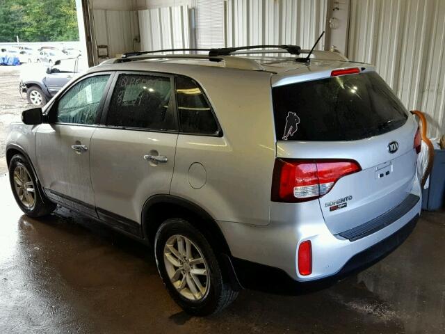 5XYKT4A60EG472999 - 2014 KIA SORENTO LX SILVER photo 3