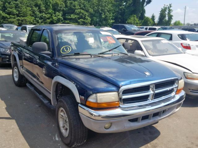 1B7GG2AN7YS756683 - 2000 DODGE DAKOTA QUA BLUE photo 1