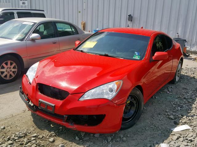 KMHHU6KH2AU037134 - 2010 HYUNDAI GENESIS CO RED photo 2