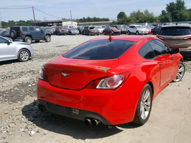 KMHHU6KH2AU037134 - 2010 HYUNDAI GENESIS CO RED photo 4