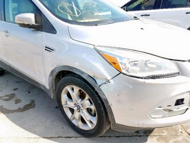 1FMCU0H93DUA14117 - 2013 FORD ESCAPE SEL SILVER photo 9