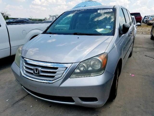 5FNRL3H29AB100185 - 2010 HONDA ODYSSEY LX SILVER photo 2